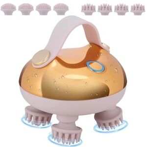 Children's Bath Massager with Gold and Pink Design